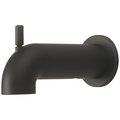 Olympia Extended Combo Diverter Tub Spout in Matte Black OP-640063-MB